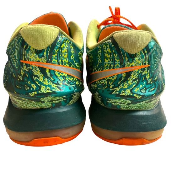 Nike KD VII Green and Orange Sneakers with Dynamic Design - Picture 3 of 14